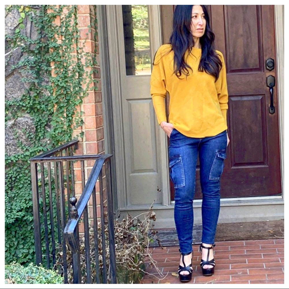 LAST ONE✨PARIS✨Gorgeous Mustard dolman sweater - Picture 6 of 11